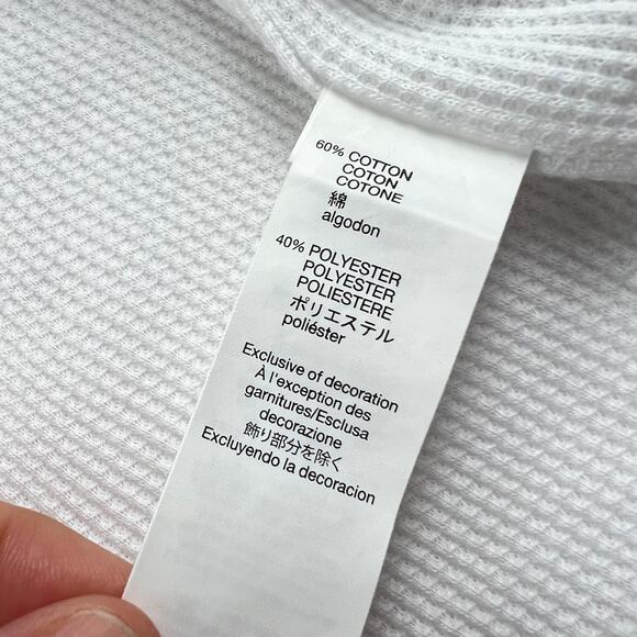 Gap White Red Blue Thermal lined Hooded zip up Sweatshirt patriotic size Large - Picture 9 of 10